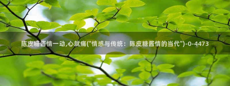 创可贴糖心vlog在线观看免费：陈皮糖酱情一动,心就痛(